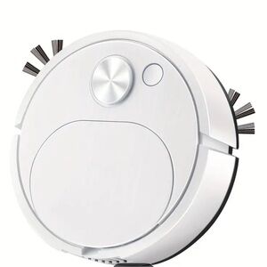 White Robotic Vacuum Cleaner